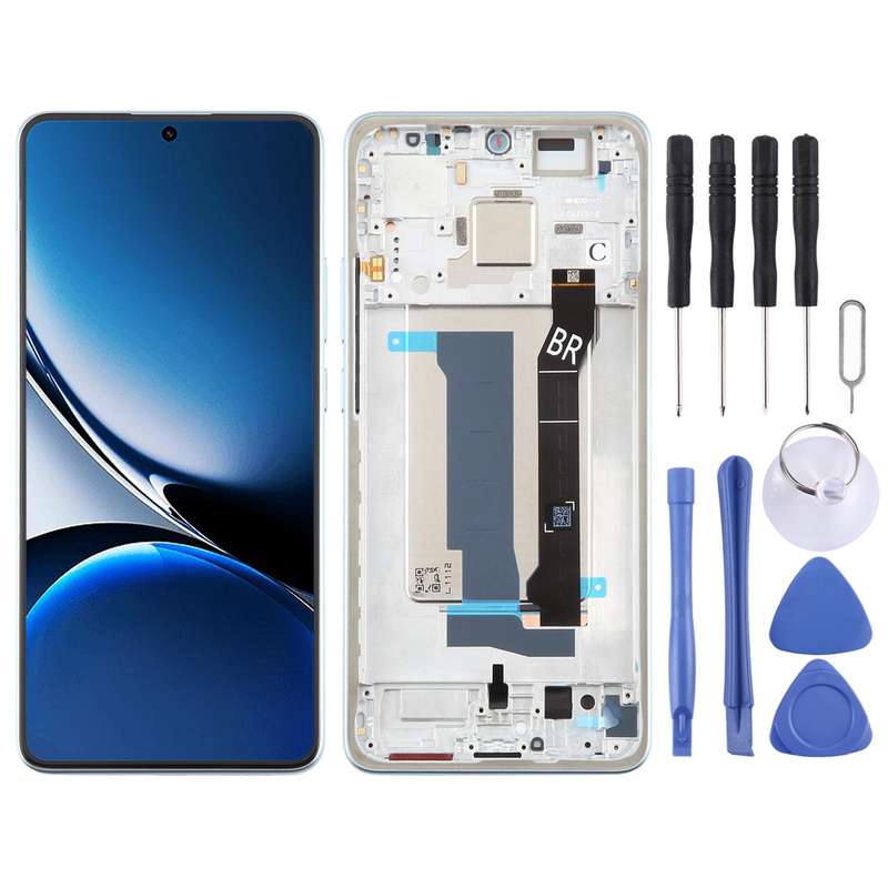 For Xiaomi Redmi Turbo 4 AMOLED Original LCD Screen Digitizer Full Assembly with Frame (Black)