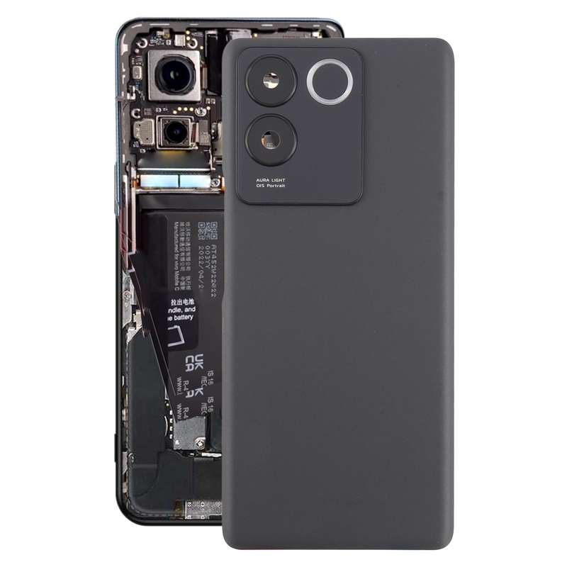 For vivo S17e Battery Back Cover with Camera Lens Cover(Black)
