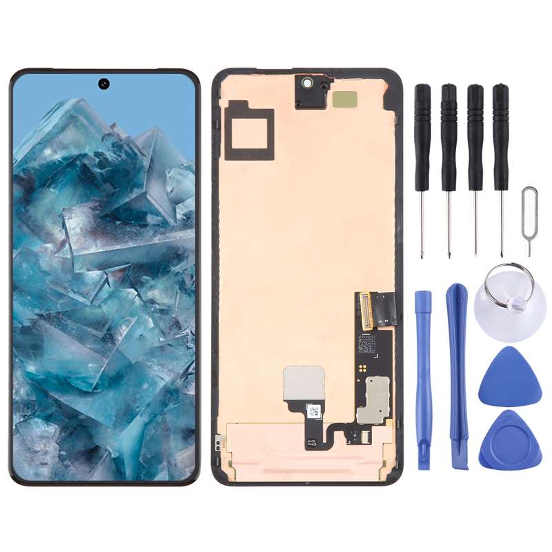 For Google Pixel 8 Pro GC3VE G1MNW Original AMOLED LCD Screen Digitizer Full Assembly with Frame/Fin