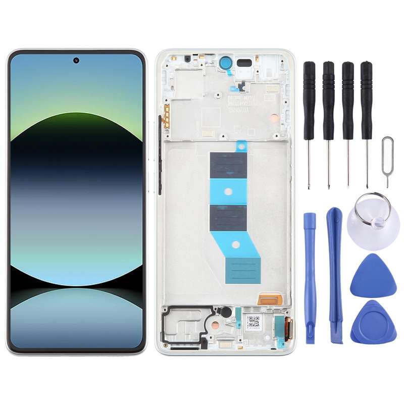 For Xiaomi Redmi Note 14 4G AMOLED Original LCD Screen Digitizer Full Assembly with Frame (Black)