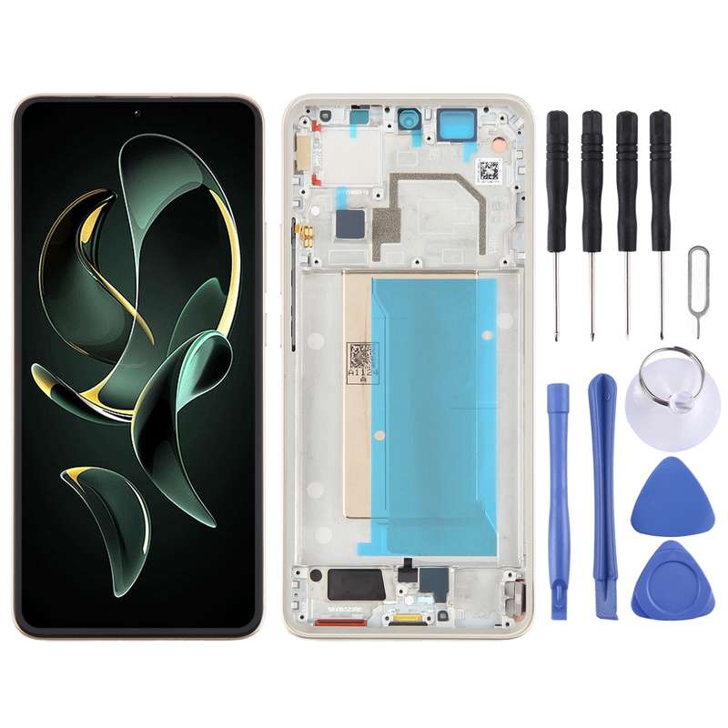 For Xiaomi 13T Original AMOLED Material LCD Screen Digitizer Full Assembly with Frame (Green)