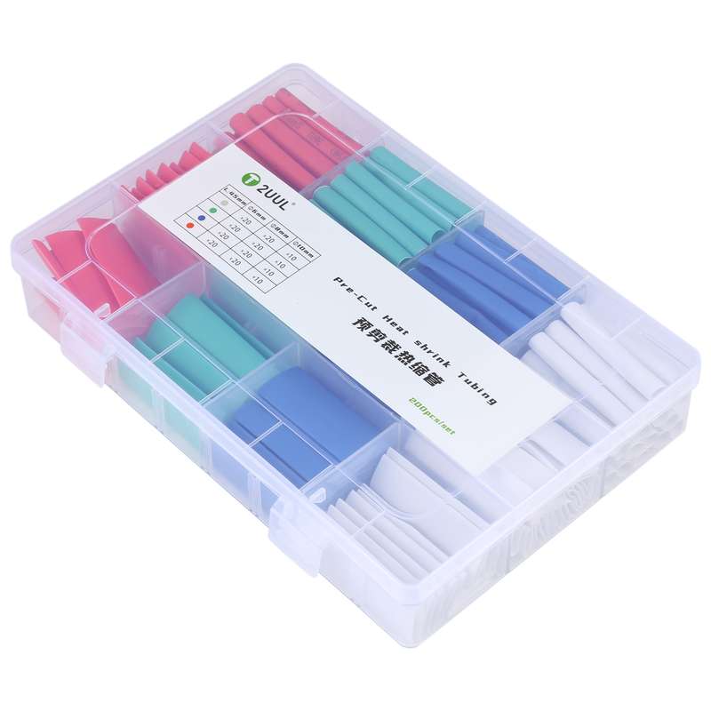 2UUL 200pcs/set PRE-CUT Heat Shrink Tubing