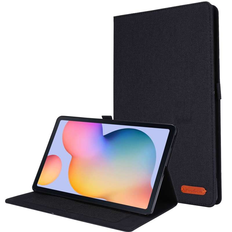 For Samsung Galaxy Tab S6 Lite Horizontal Flip TPU + Fabric PU Leather Protective Case with Name Car