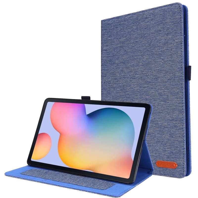For Samsung Galaxy Tab S6 Lite Horizontal Flip TPU + Fabric PU Leather Protective Case with Name Car