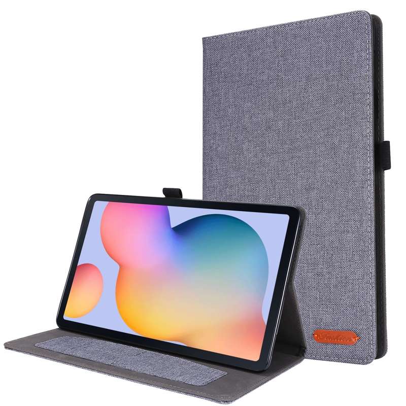 For Samsung Galaxy Tab S6 Lite Horizontal Flip TPU + Fabric PU Leather Protective Case with Name Car