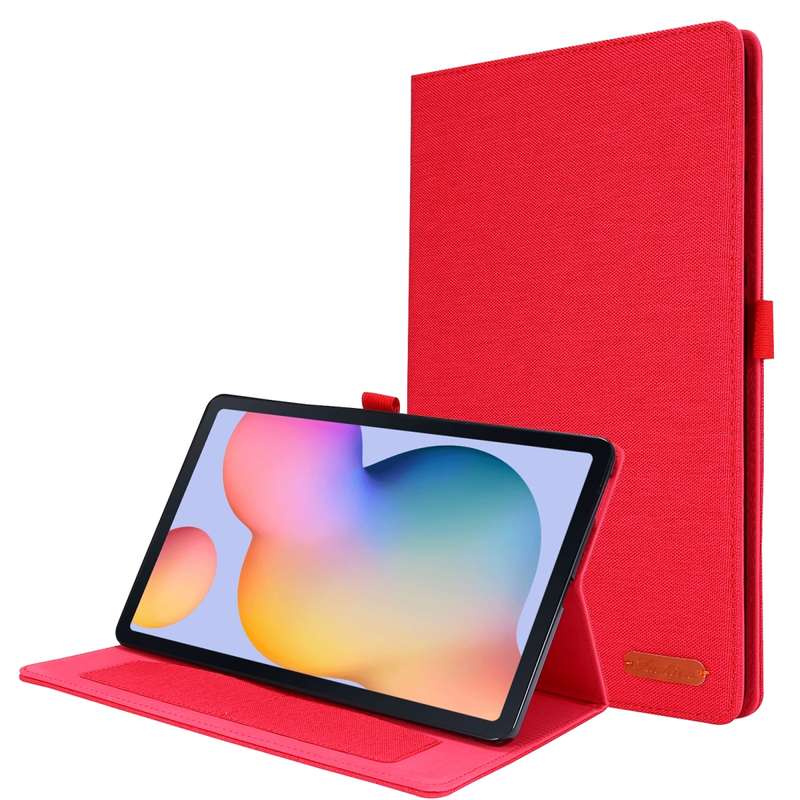 For Samsung Galaxy Tab S6 Lite Horizontal Flip TPU + Fabric PU Leather Protective Case with Name Car