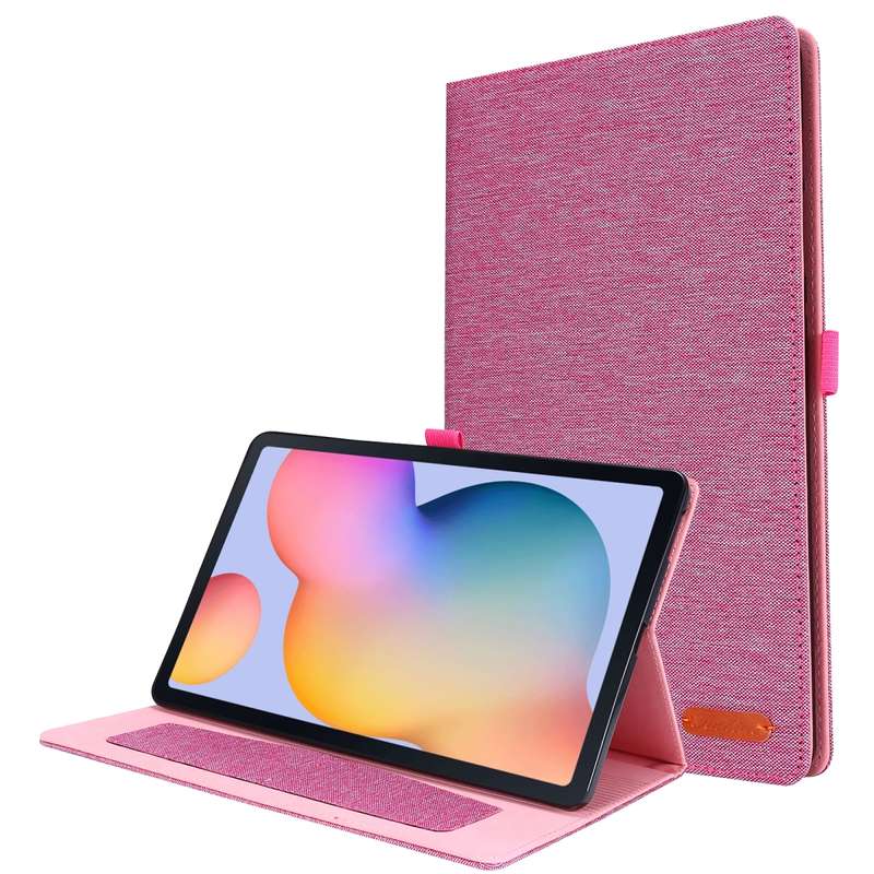 For Samsung Galaxy Tab S6 Lite Horizontal Flip TPU + Fabric PU Leather Protective Case with Name Car