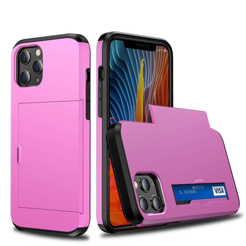 For iPhone 12 mini Shockproof Rugged Armor Protective Case with Card Slot(Dark Blue)