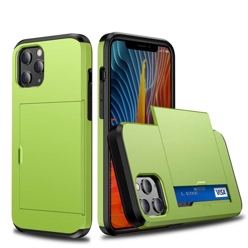 For iPhone 12 mini Shockproof Rugged Armor Protective Case with Card Slot(Dark Blue)
