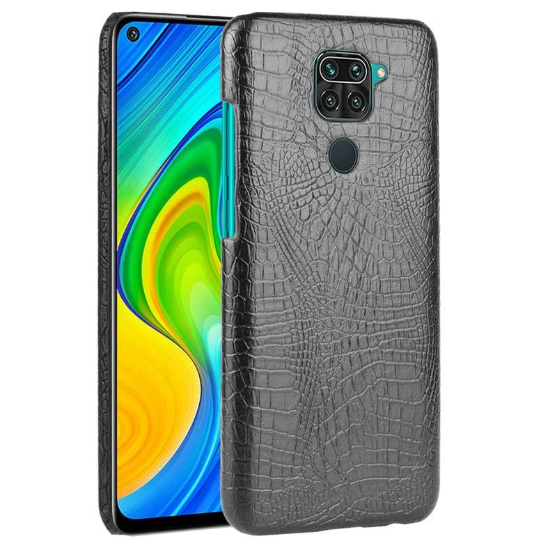For Xiaomi Redmi Note 9 / Redmi 10X 4G Shockproof Crocodile Texture PC + PU Case(White)