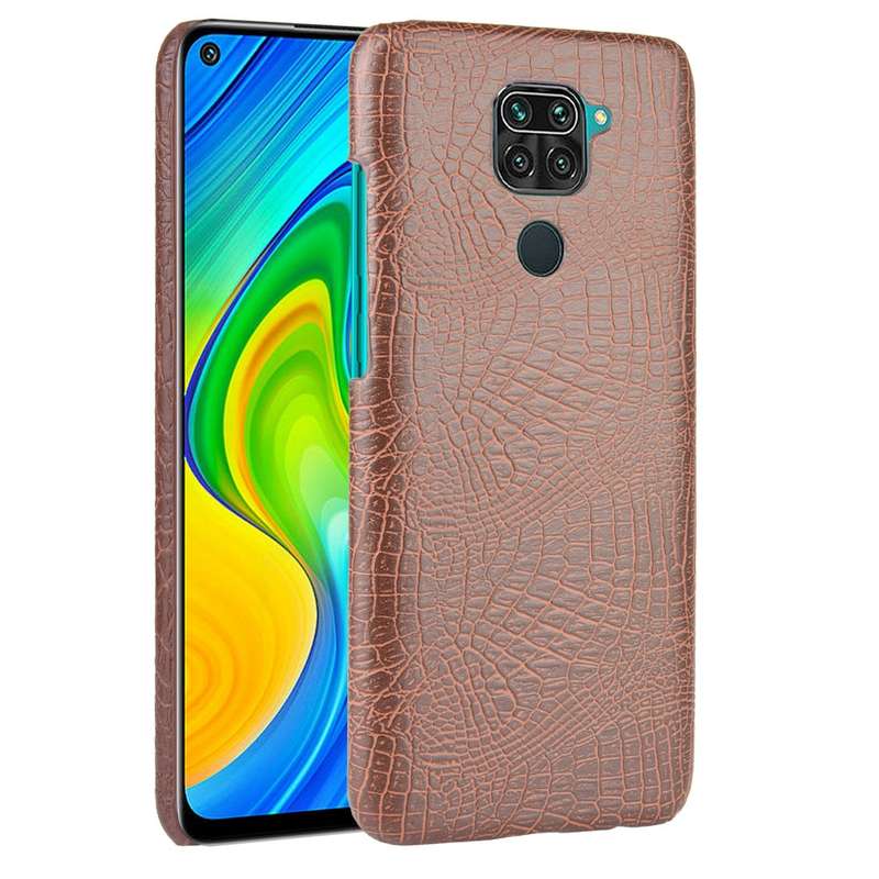 For Xiaomi Redmi Note 9 / Redmi 10X 4G Shockproof Crocodile Texture PC + PU Case(White)