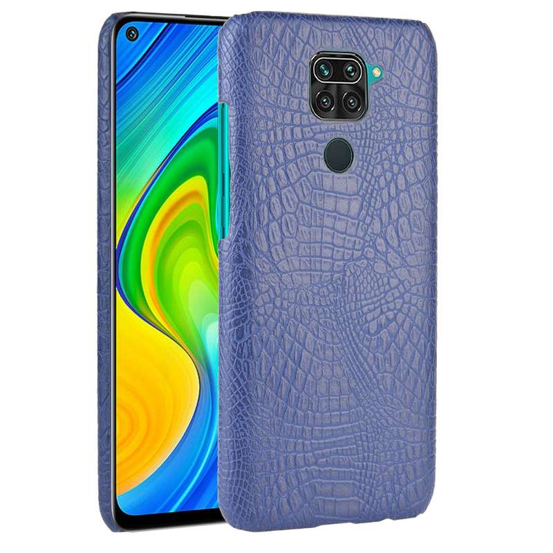 For Xiaomi Redmi Note 9 / Redmi 10X 4G Shockproof Crocodile Texture PC + PU Case(White)