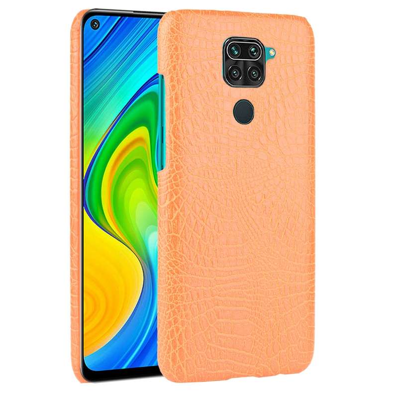 For Xiaomi Redmi Note 9 / Redmi 10X 4G Shockproof Crocodile Texture PC + PU Case(White)