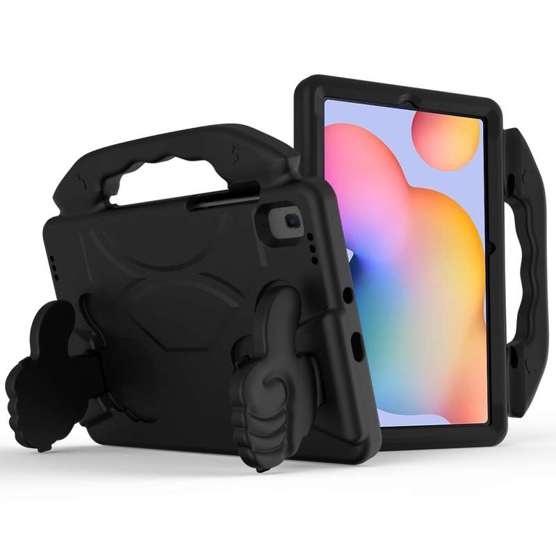 For Samsung Galaxy Tab S6 Lite / P610 Thumb Bracket EVA Shockproof Tablet Case(Black)