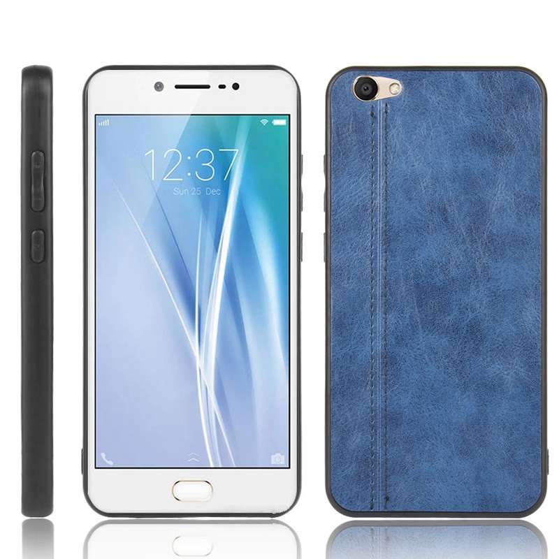 For Vivo V5/Y67 Shockproof Sewing Cow Pattern Skin PC + PU + TPU Case(Black)