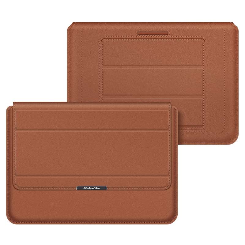4 in 1 Universal Laptop Holder PU Waterproof Protection Wrist Laptop Bag, Size:13/14inch(Rose gold)