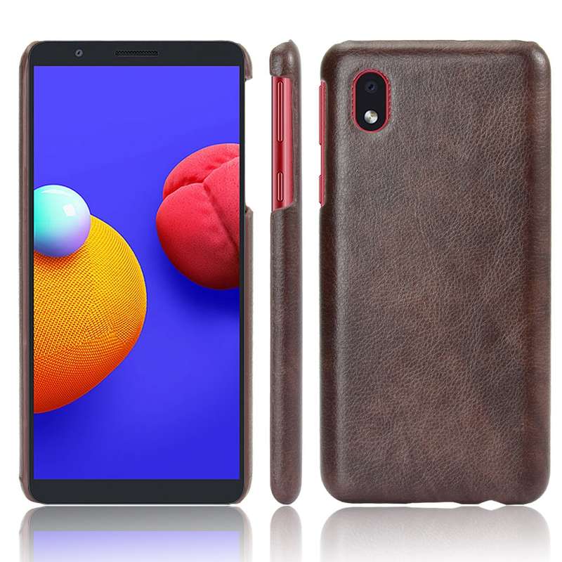 For Samsung Galaxy A01 Core / M01 Core Shockproof Litchi Texture PC + PU Case(Gray)