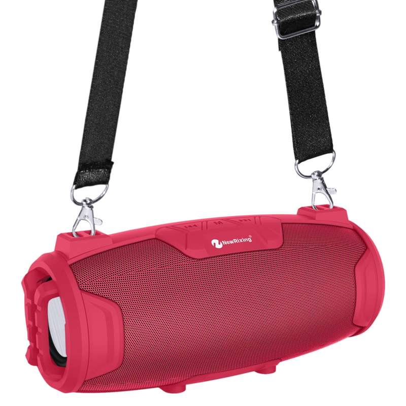 NewRixing NR3026M TWS Outdoor Portable K-song Bluetooth Speaker with Shoulder Strap & Microphone, Su