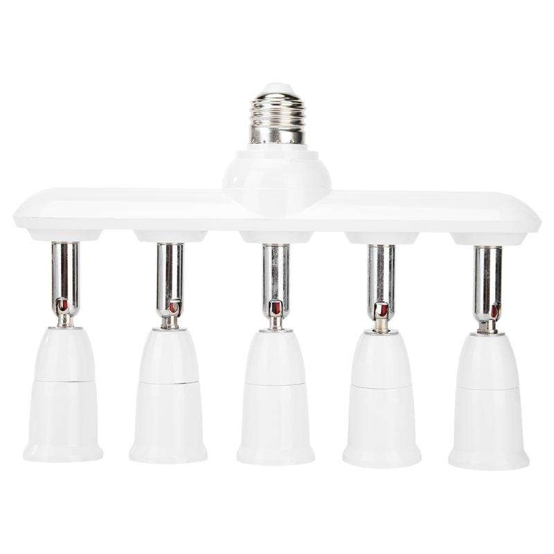 1 to 5 E27 to E27 Socket Distributor Adjustable Converter E27 LED Bulb Holder(5 in 1)