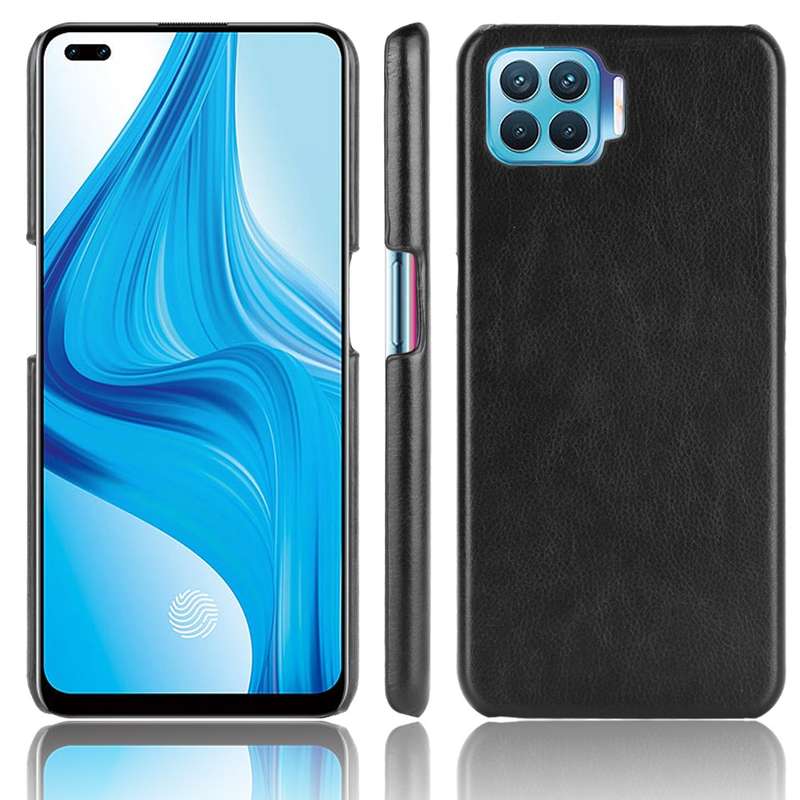 For OPPO F17 Pro / A93 / Reno4 Lite / Reno4 F Shockproof Litchi Texture PC + PU Case(Blue)