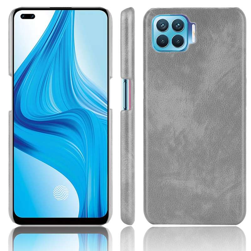 For OPPO F17 Pro / A93 / Reno4 Lite / Reno4 F Shockproof Litchi Texture PC + PU Case(Blue)