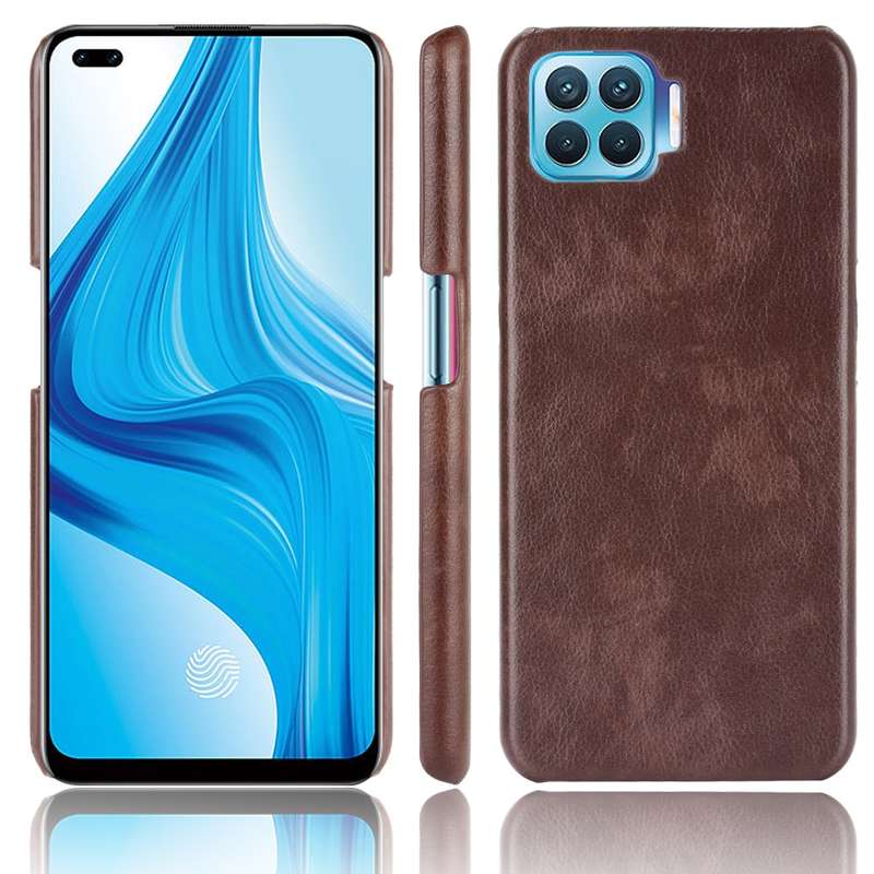 For OPPO F17 Pro / A93 / Reno4 Lite / Reno4 F Shockproof Litchi Texture PC + PU Case(Blue)