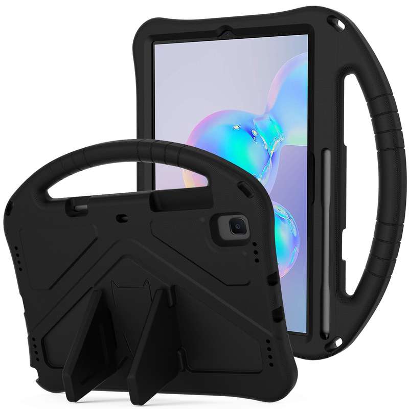For Galaxy Tab S6 T860/T865 EVA Flat Anti Falling Protective Case Shell with Holder(RoseRed)