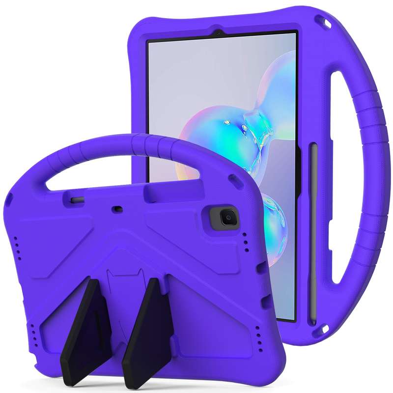 For Galaxy Tab S6 T860/T865 EVA Flat Anti Falling Protective Case Shell with Holder(RoseRed)