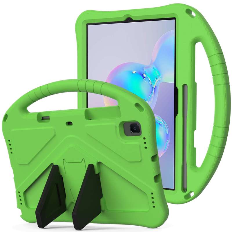 For Galaxy Tab S6 T860/T865 EVA Flat Anti Falling Protective Case Shell with Holder(RoseRed)
