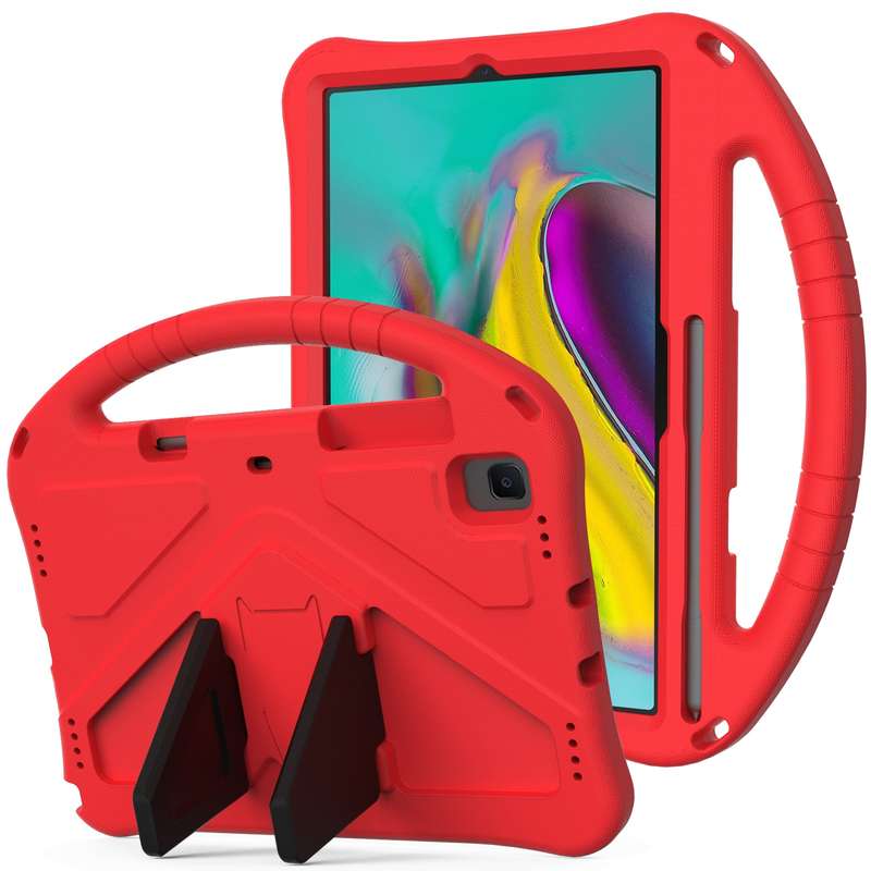 For Galaxy Tab S5e T720/T725 EVA Flat Anti Falling Protective Case Shell with Holder(Black)