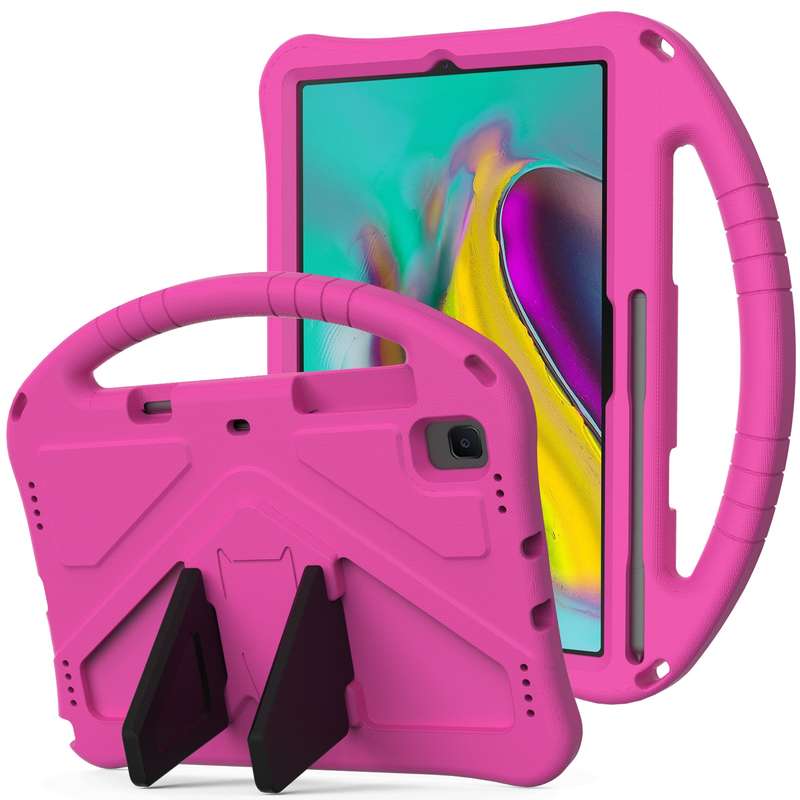 For Galaxy Tab S5e T720/T725 EVA Flat Anti Falling Protective Case Shell with Holder(Black)