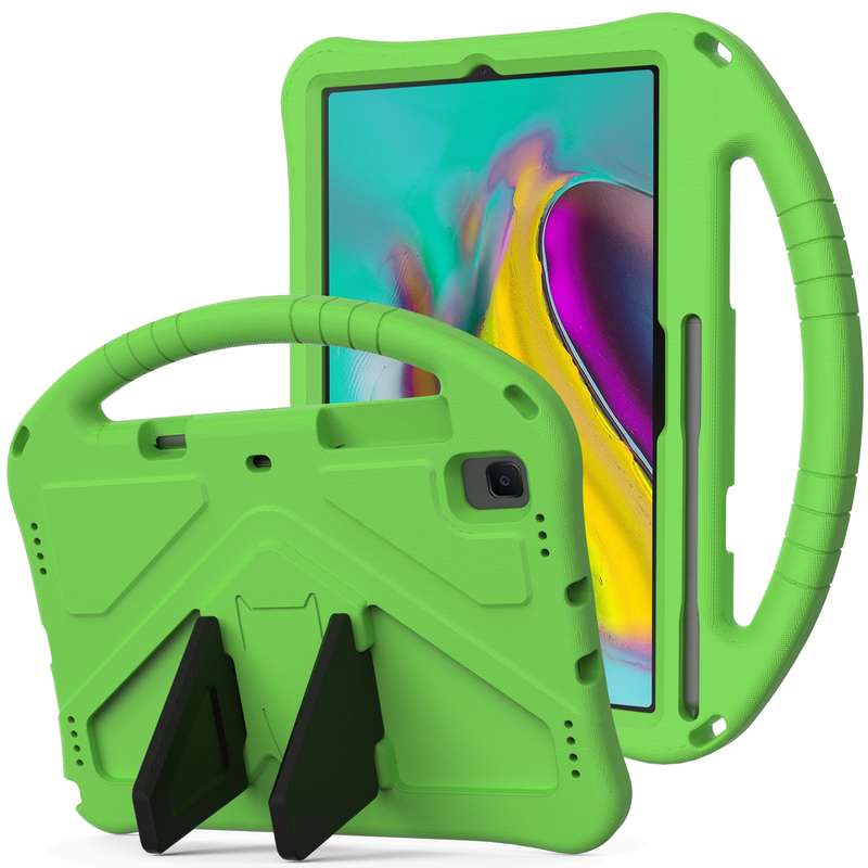 For Galaxy Tab S5e T720/T725 EVA Flat Anti Falling Protective Case Shell with Holder(Black)