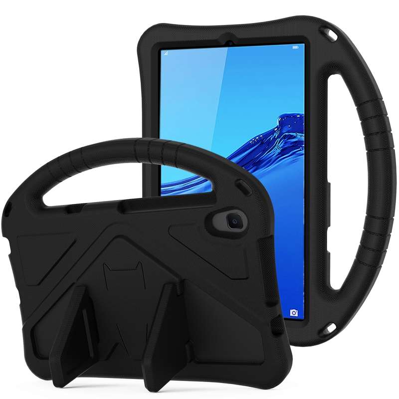For Huawei MediaPad M5 Lite 8 EVA Flat Anti Falling Protective Case Shell with Holder(Purple)