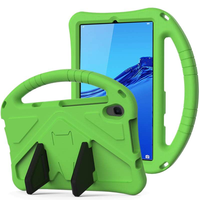 For Huawei MediaPad M5 Lite 8 EVA Flat Anti Falling Protective Case Shell with Holder(Purple)