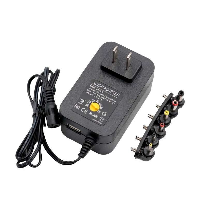 3V 4.5V 5V 6V 7.5V 9V 12V 2A 2.5A AC DC Adapter Adjustable Power Adapter Universal Charger Power Sup