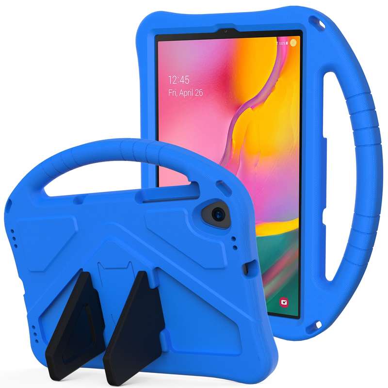 For Samsung Galaxy Tab A 10.1 (2019) T510 EVA Flat Anti Falling Protective Case Shell with Holder(Ro