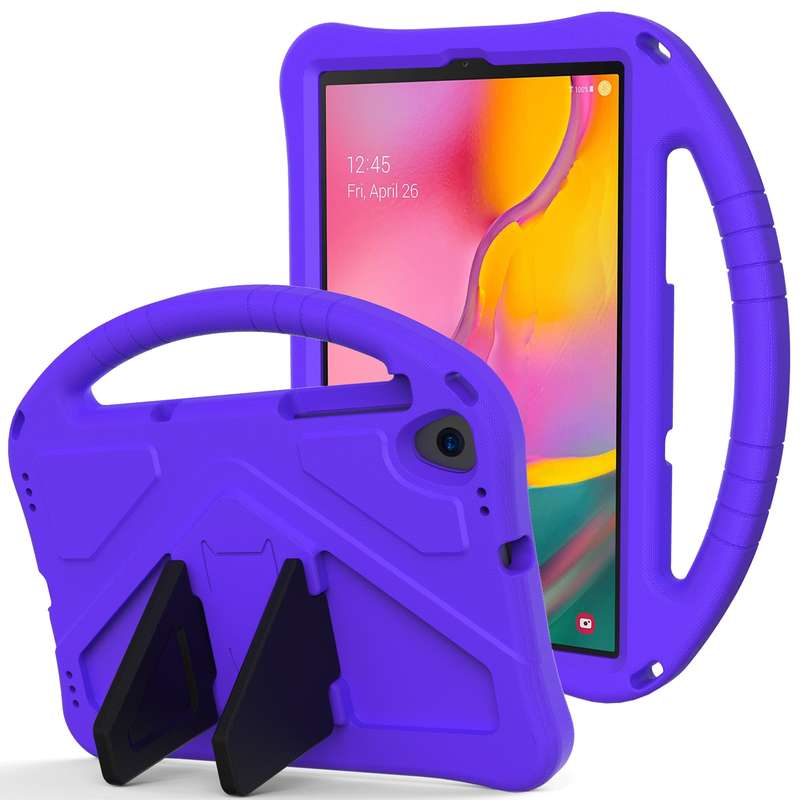 For Samsung Galaxy Tab A 10.1 (2019) T510 EVA Flat Anti Falling Protective Case Shell with Holder(Ro
