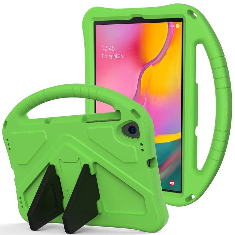 For Samsung Galaxy Tab A 10.1 (2019) T510 EVA Flat Anti Falling Protective Case Shell with Holder(Ro
