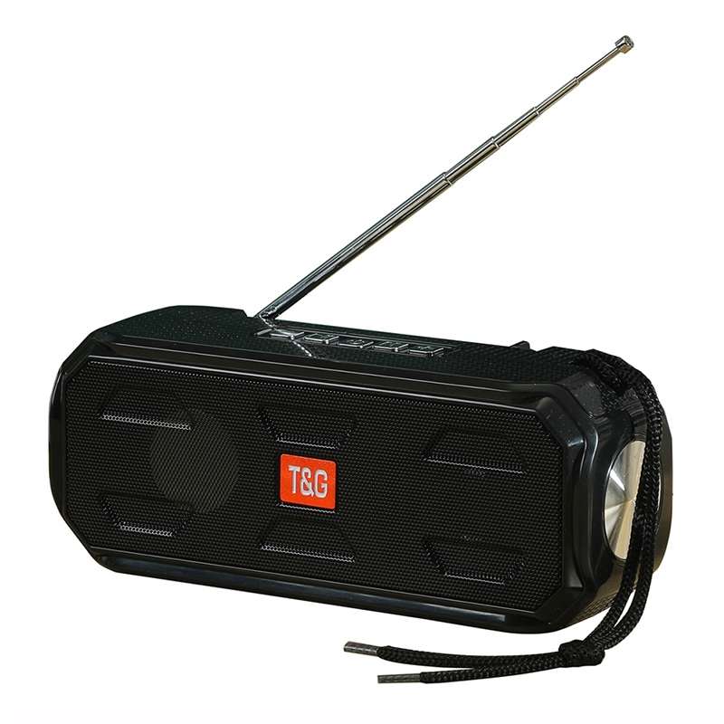 T&G TG280 Solar Power Charging Bluetooth Speakers with Flashlight, Support TF Card / FM / 3.5mm AUX