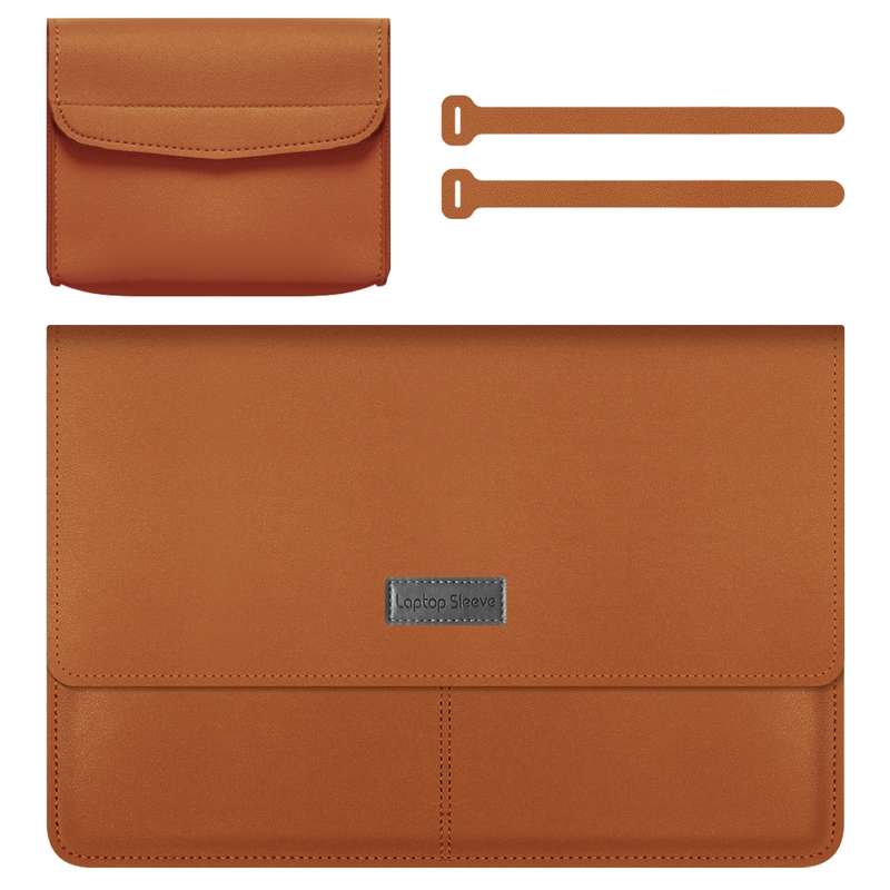 Litchi Pattern PU Leather Waterproof Ultra-thin Protection Liner Bag Briefcase Laptop Carrying Bag f