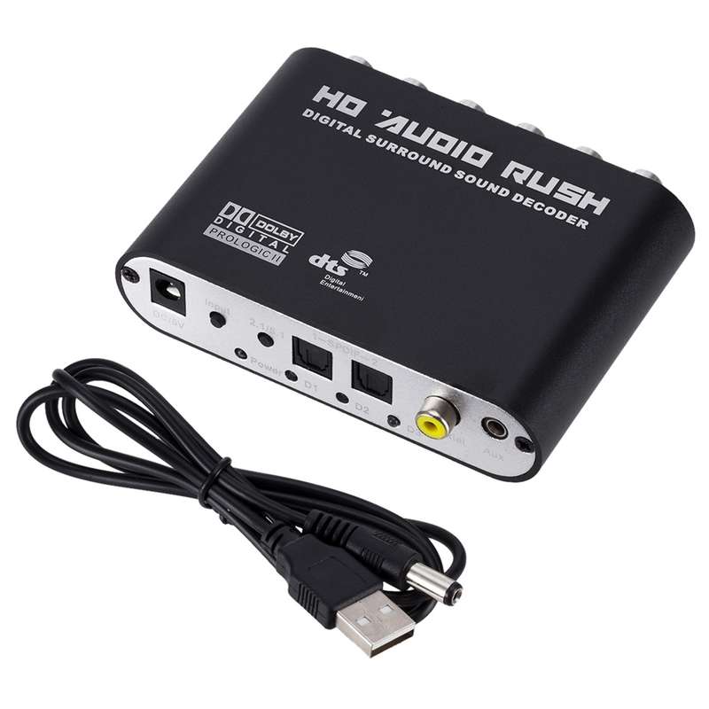 SPDIF Coaxial to RCA DTS AC3 Audio Decoder 5.1CH Optical Digital Amplifier Analog Converter & Amplif