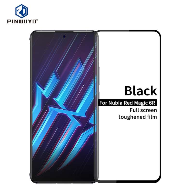 For Nubia Red Magic 6R PINWUYO 9H 2.5D Full Screen Tempered Glass Film(Black)