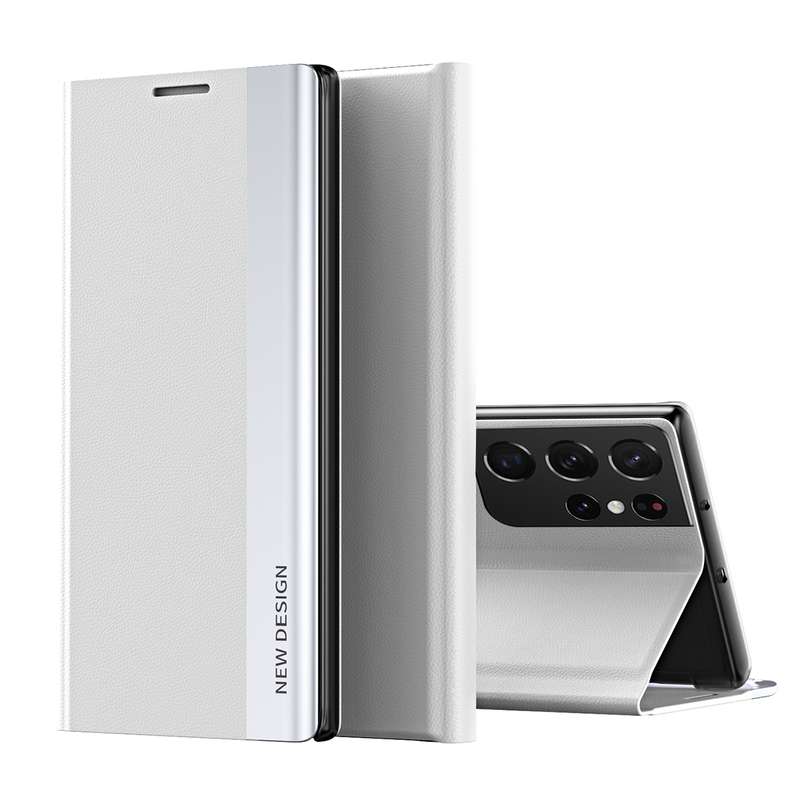For Samsung Galaxy S20 Ultra Side Electroplated Magnetic Ultra-Thin Horizontal Flip Leather Case wit