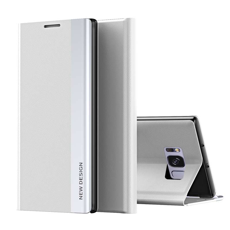 For Samsung Galaxy S8 Plus Side Electroplated Magnetic Ultra-Thin Horizontal Flip Leather Case with