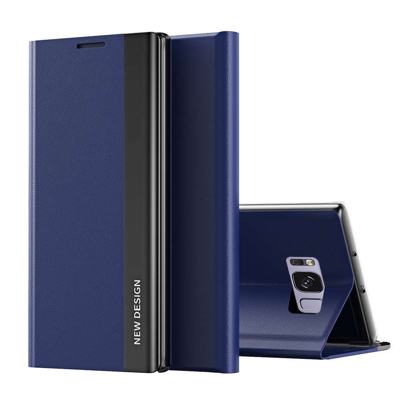 For Samsung Galaxy S8 Plus Side Electroplated Magnetic Ultra-Thin Horizontal Flip Leather Case with