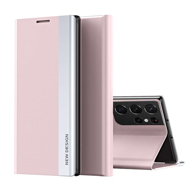 For Samsung Galaxy Note20 Ultra Side Electroplated Magnetic Ultra-Thin Horizontal Flip Leather Case