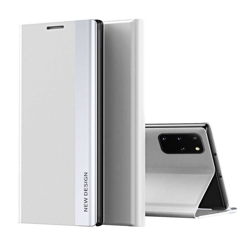 For Samsung Galaxy A51 5G Side Electroplated Magnetic Ultra-Thin Horizontal Flip Leather Case with H