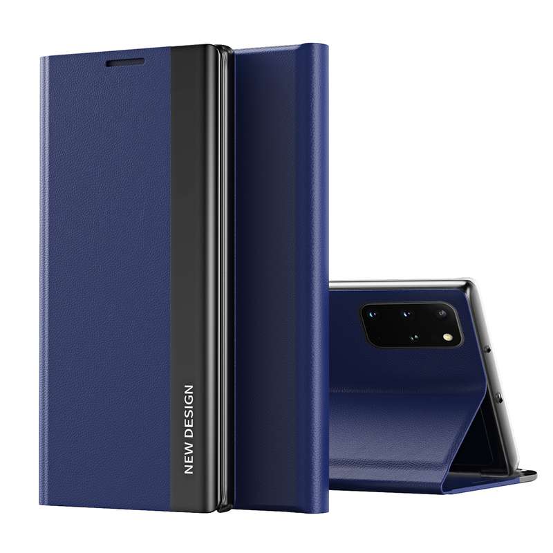 For Samsung Galaxy A51 5G Side Electroplated Magnetic Ultra-Thin Horizontal Flip Leather Case with H