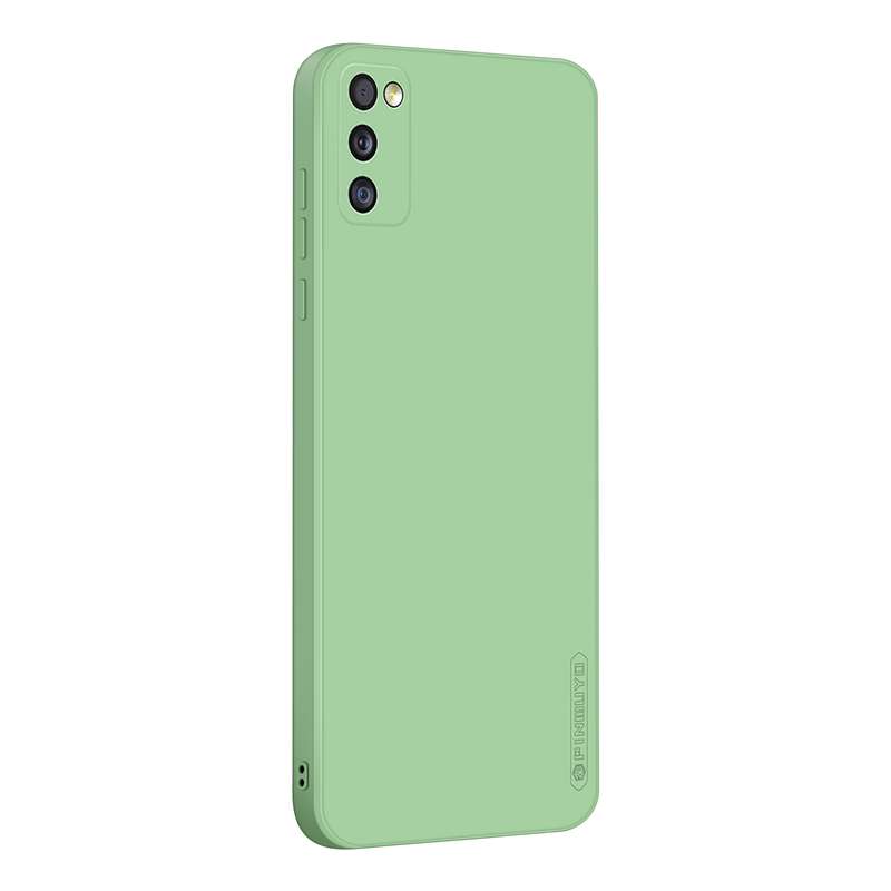For Samsung Galaxy A41 PINWUYO Touching Series Liquid Silicone TPU Shockproof Case(Blue)