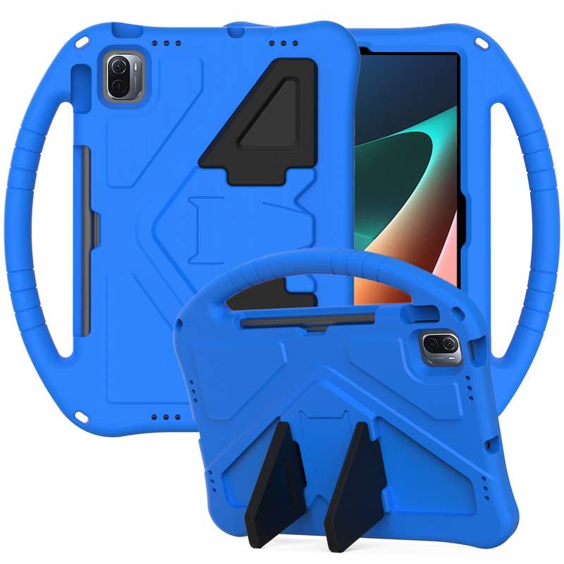 For Xiaomi Pad 5 / Pad 5 Pro 2021 EVA Flat Anti Falling Protective Case Shell with Holder(Black)